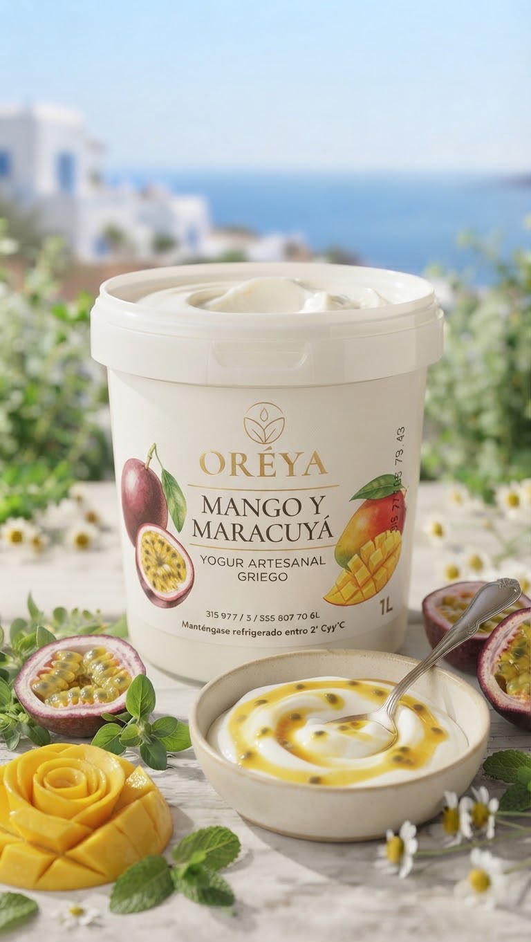 Yogur griego con frutos amarillos ORÉYA